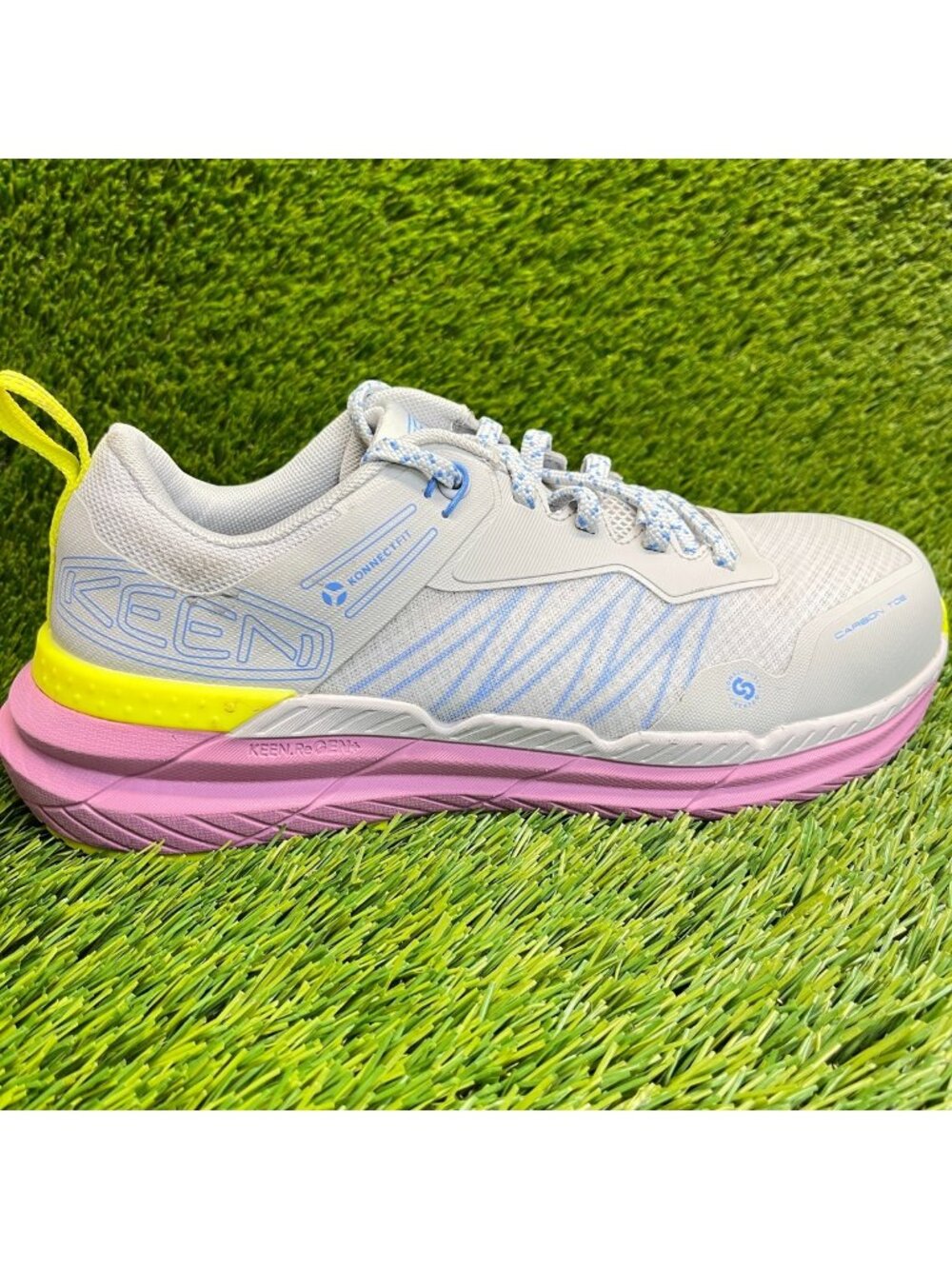 Keen Utility Speedworks ESD Womens Size 9D Gray Blue Composite Toe Work Shoes